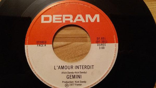 Gemini - L'Amour Interdit (7", Single) - 75music