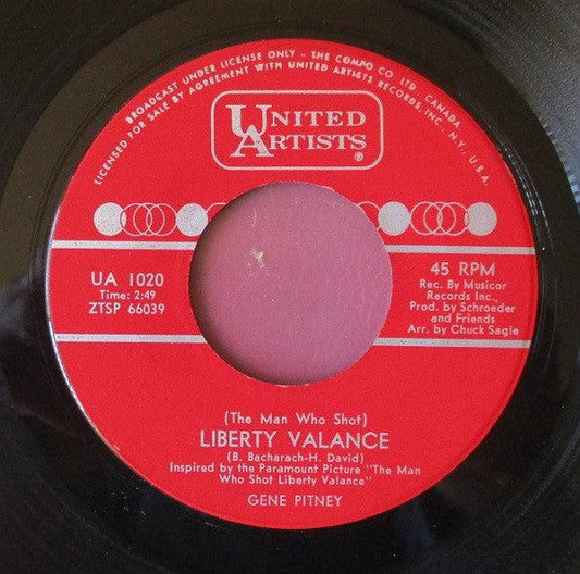 Gene Pitney - (The Man Who Shot) Liberty Valance (7", Single) - 75music