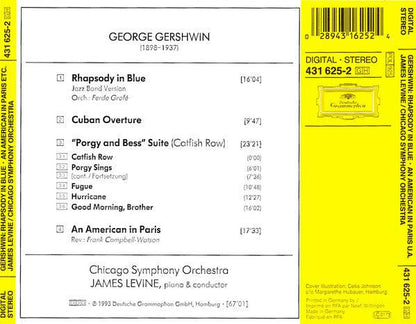 George Gershwin, James Levine ∙ Chicago Symphony Orchestra - Rhapsody In Blue ∙ An American In Paris ∙ "Porgy And Bess" Suite (Catfish Row) ∙ Cuban Overture (CD) - 75music