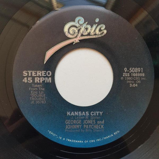 George Jones & Johnny Paycheck - When You're Ugly Like Us (You Just Naturally Got To Be Cool) / Kansas City (7", Single) - 75music