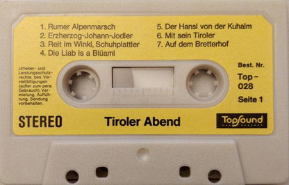 Geschwister Gundolf Und Der Trachtenverein Nordkettler Rum - Tiroler Abend (Cass) - 75music