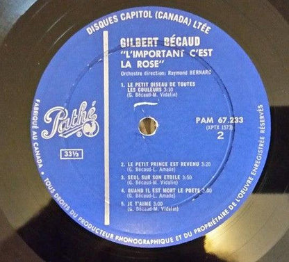 Gilbert Bécaud - L'Important C'est La Rose (LP, Comp, Mono) - 75music