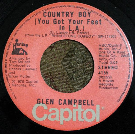 Glen Campbell - Country Boy (You Got Your Feet In L.A.) / Record Collector's Dream (7") - 75music