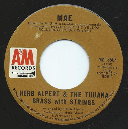 Herb Alpert & The Tijuana Brass - Whipped Cream / Mae (7") - 75music
