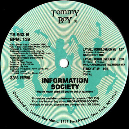 Information Society - Lay All Your Love On Me (12", Single) - 75music