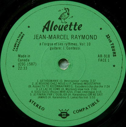 Jean-Marcel Raymond - À L'Orgue Et Ses Rythmes, Vol.10 (LP) - 75music