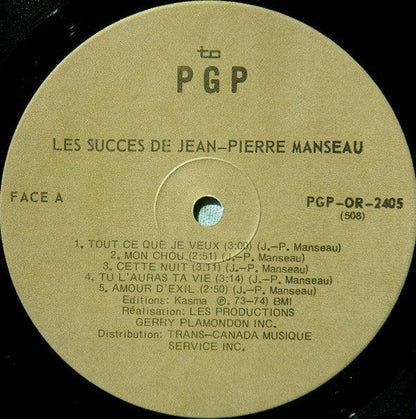 Jean-Pierre Manseau - Les Succès De Jean-Pierre Manseau (LP, Album) - 75music