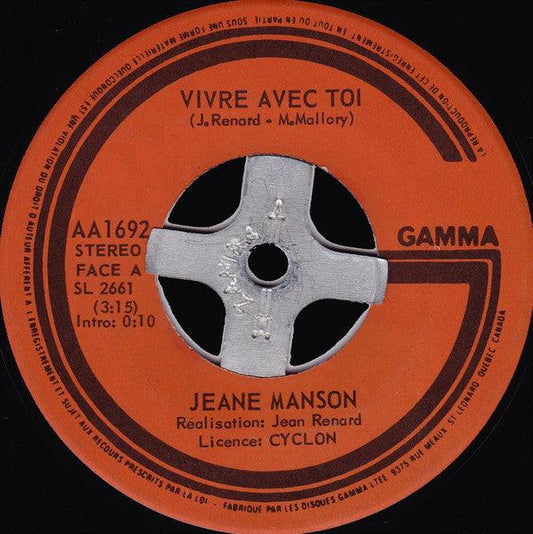Jeane Manson - Vivre Avec Toi (7", Single) - 75music