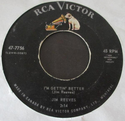 Jim Reeves - I Know One / I'm Gettin' Better (7", Single) - 75music