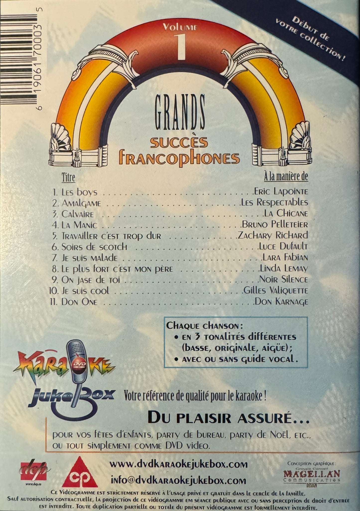 Karaoke Juke-Box - Grands succès francophones (DVD) - 75music - Canada's Online Record Store