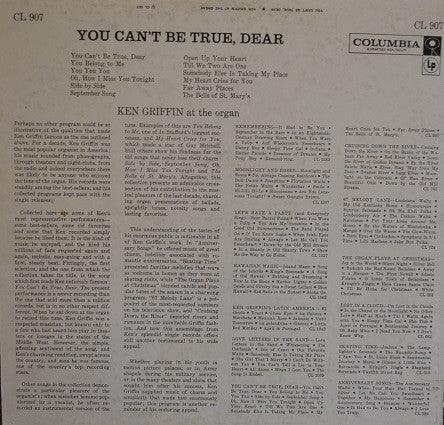 Ken Griffin - You Can't Be True, Dear (LP, Album, Mono) - 75music