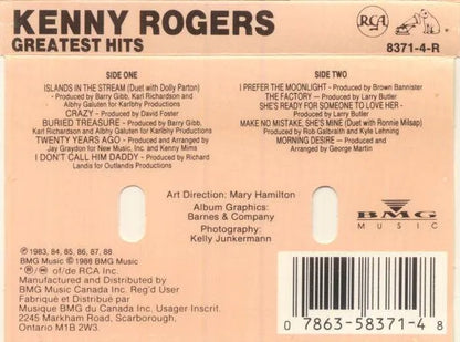 Kenny Rogers - Greatest Hits (Cass, Comp, Dol) - 75music - Canada's Online Record Store