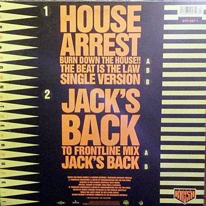 Krush - House Arrest / Jack's Back (12") - 75music