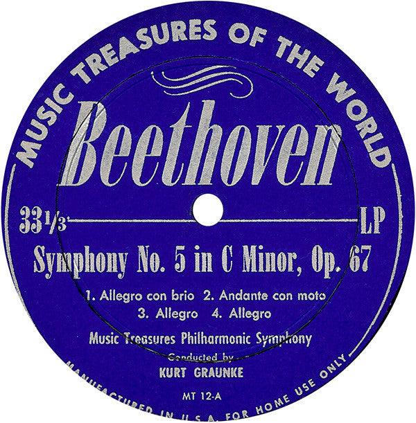 Ludwig van Beethoven / Franz Schubert / Kurt Graunke / Leopold Emmer / Music Treasures Philharmonic Symphony - Symphony No. 5 In C Minor, Op. 67 / Symphony No. 8 In B Minor, The "Unfinished" (LP) - 75music