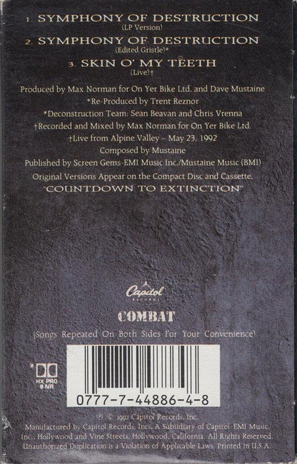Megadeth - Symphony Of Destruction (Cass, Single) - 75music