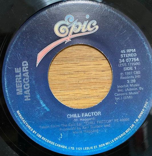 Merle Haggard - Chill Factor (7") - 75music