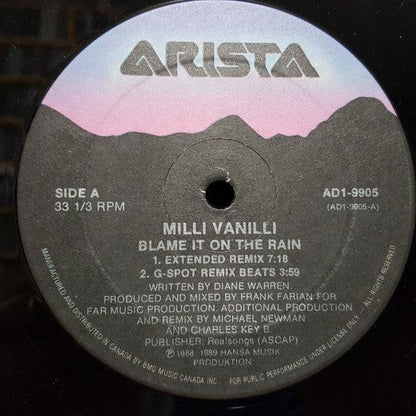 Milli Vanilli - Blame It On The Rain (12") - 75music
