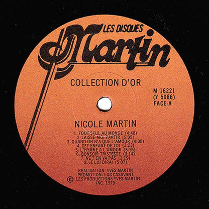 Nicole Martin - Collection D'Or (LP, Comp) - 75music