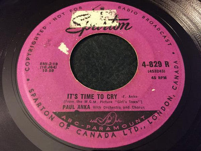 Paul Anka - It's Time To Cry / Something Has Changed Me (7", 2nd) - 75music