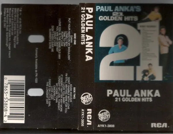 Paul Anka - Paul Anka's 21 Golden Hits (Cass, Comp, RE) - 75music - Canada's Online Record Store