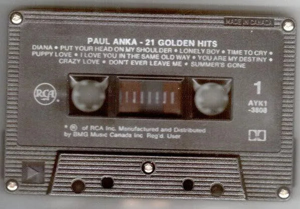 Paul Anka - Paul Anka's 21 Golden Hits (Cass, Comp, RE) - 75music - Canada's Online Record Store