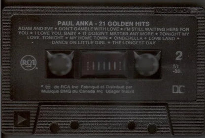 Paul Anka - Paul Anka's 21 Golden Hits (Cass, Comp, RE) - 75music - Canada's Online Record Store