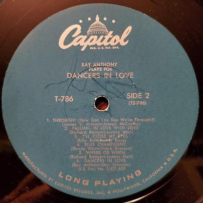 Ray Anthony - Plays For Dancers In Love (LP, Mono) - 75music