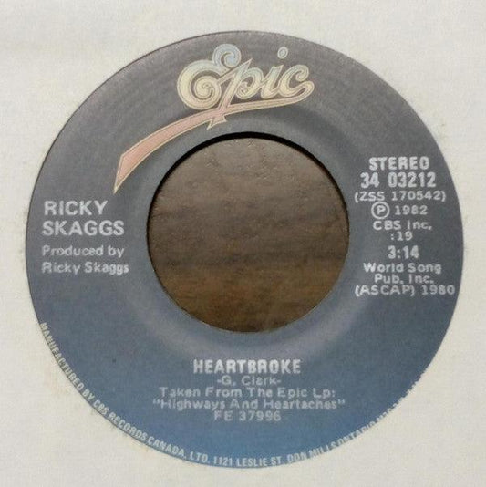Ricky Skaggs - Heartbroke (7", Don) - 75music