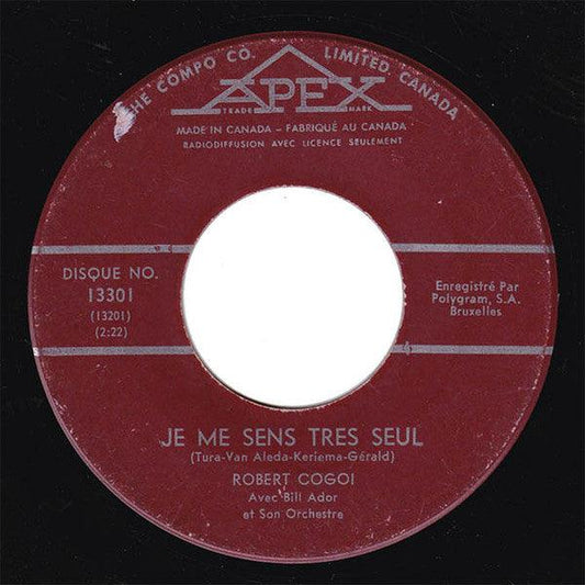 Robert Cogoi - Je Me Sens Tres Seul (7", Single) - 75music