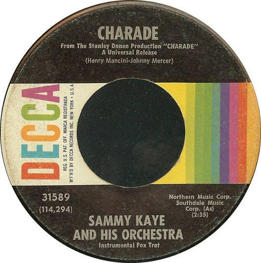 Sammy Kaye And His Orchestra - Charade (7", Single, Mono) - 75music