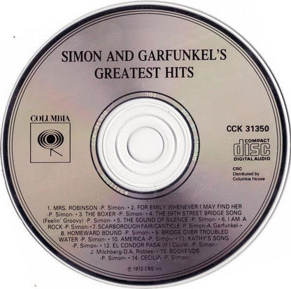 Simon & Garfunkel - Simon And Garfunkel's Greatest Hits (CD, Comp, Club, RE) - 75music