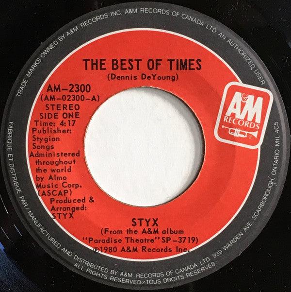 Styx - The Best Of Times (7", Single) - 75music