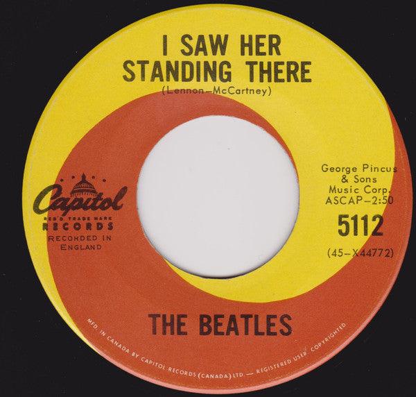 The Beatles - I Want To Hold Your Hand (7", Single, RP, Pin) - 75music