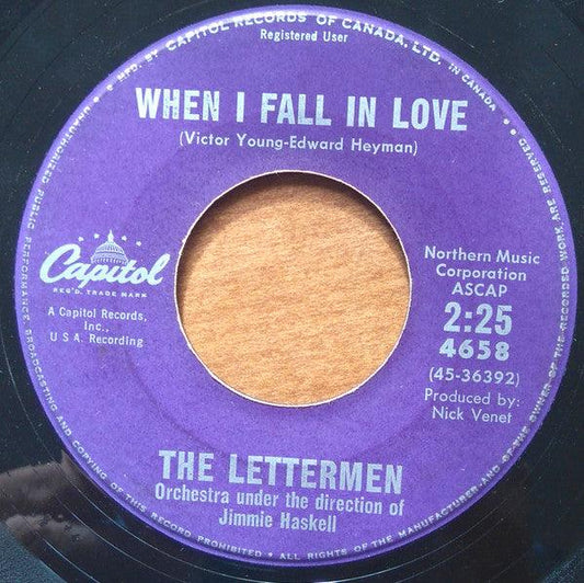 The Lettermen - When I Fall In Love (7", Single) - 75music