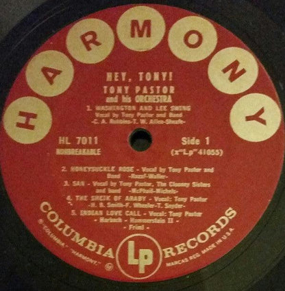 Tony Pastor And His Orchestra - Hey, Tony! (LP, Album) - 75music